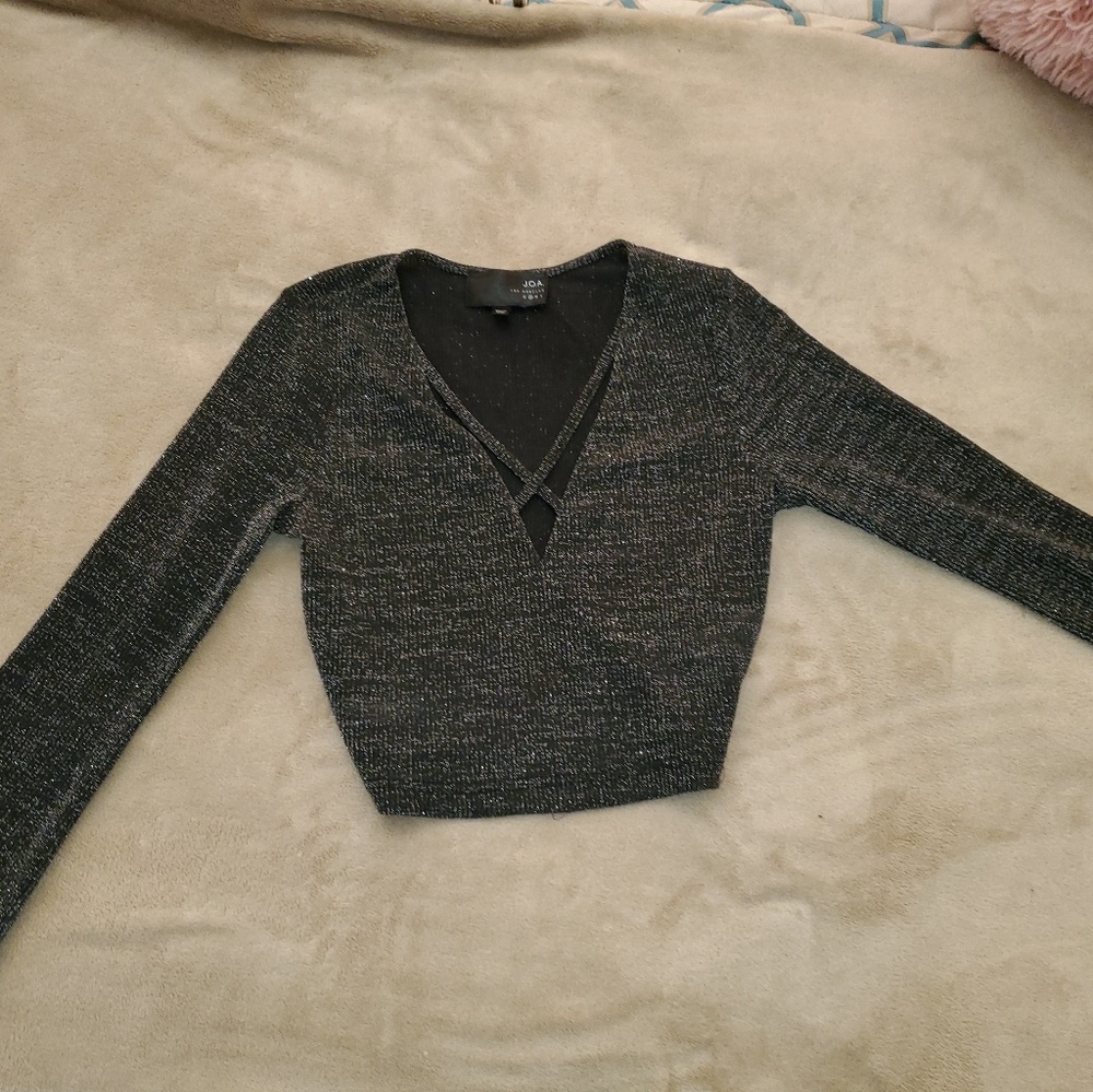 Glitter Thread Crop Top